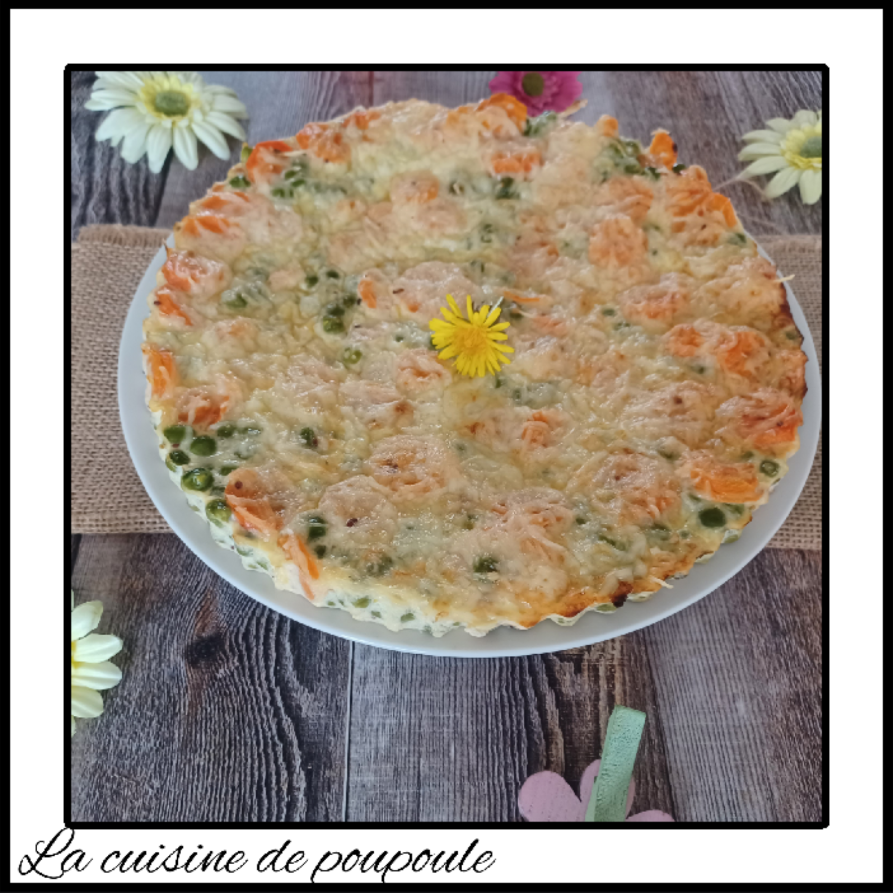 Quiche sans pâte brocolis carottes