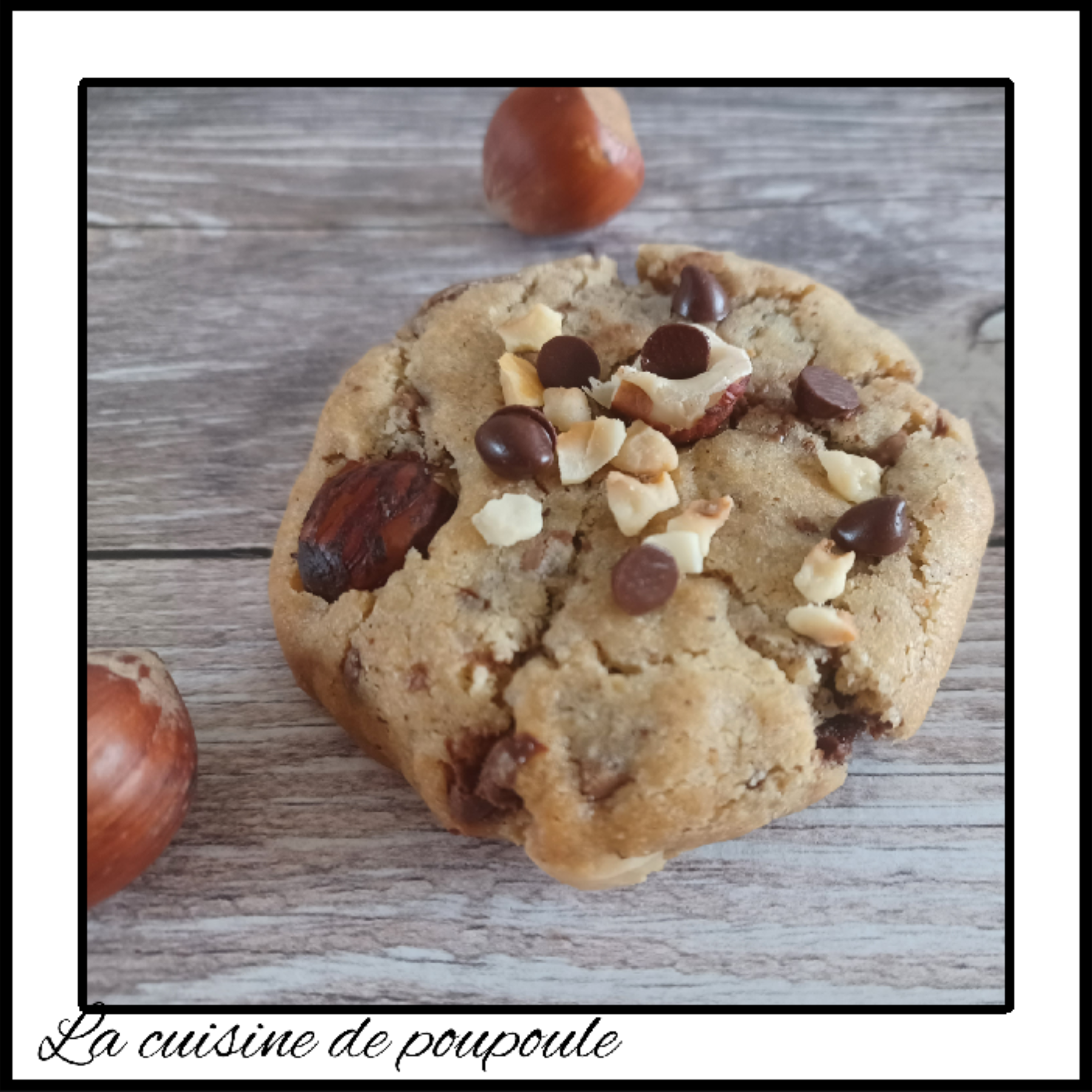 Cookies noisettes et chocolat praliné