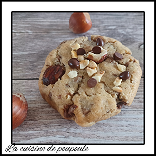 Cookies noisettes et chocolat praliné