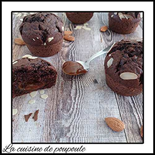 Muffins au chocolat cœur de caramel beurre salé