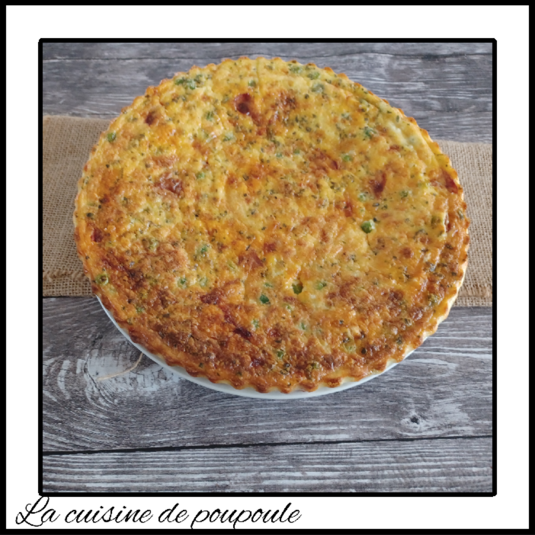 Clafoutis aux petits pois basilic et ricotta