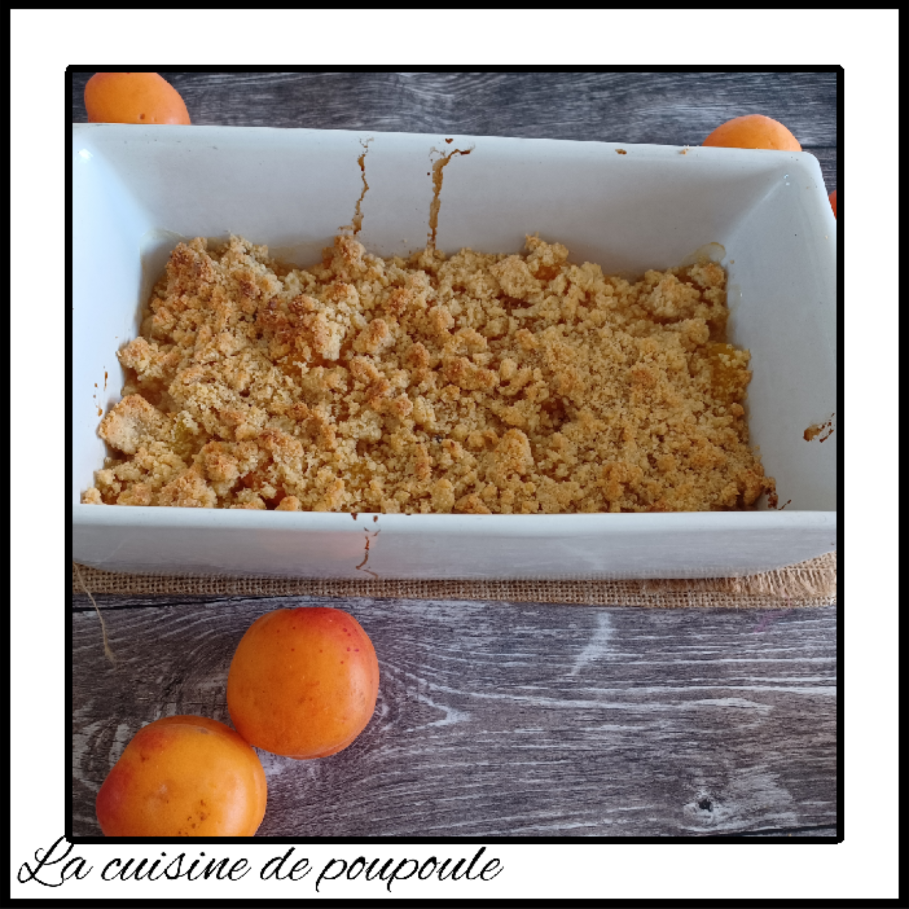 Crumble aux abricots facile et rapide