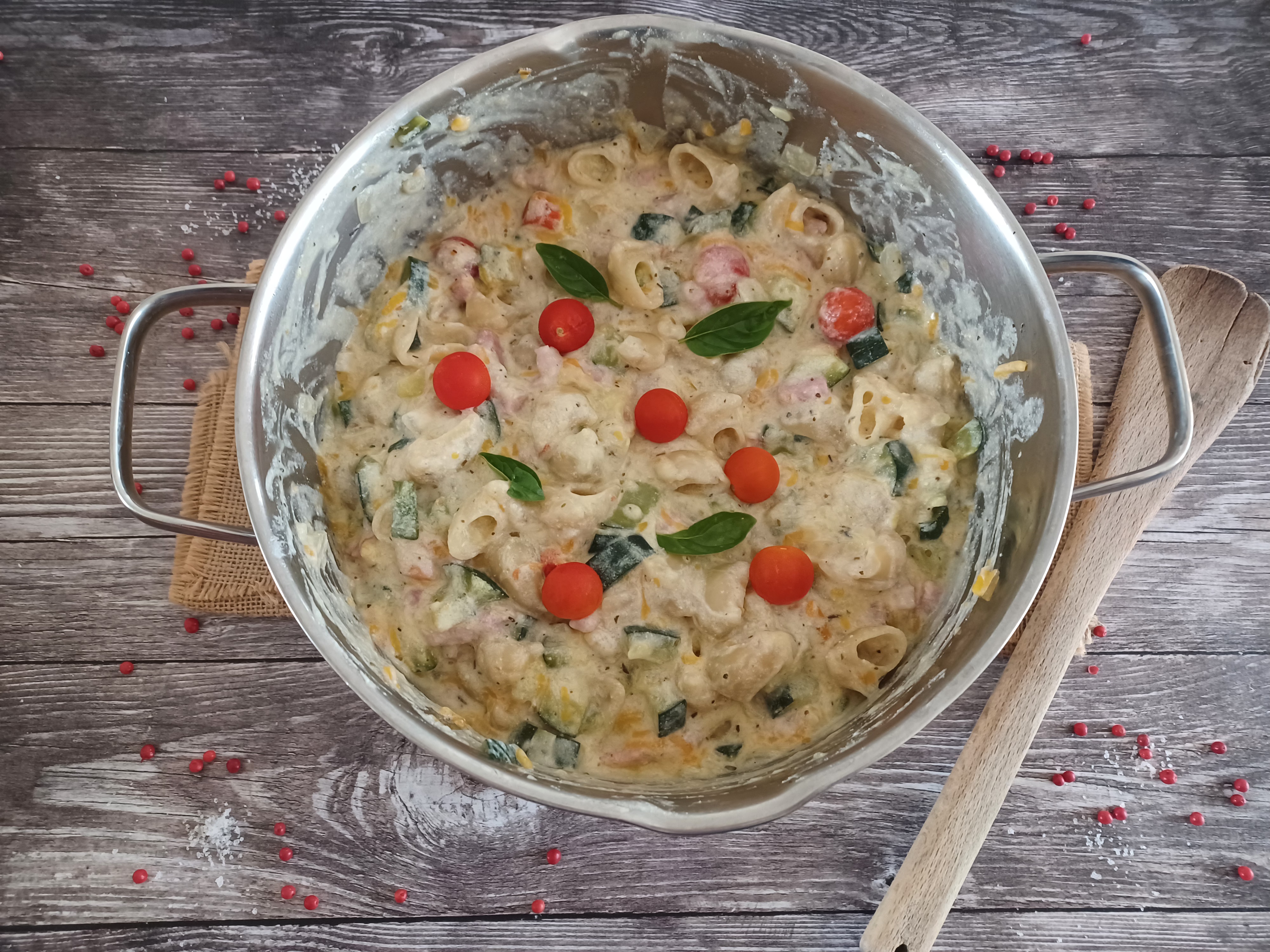 One pan pasta aux courgettes et à la ricotta