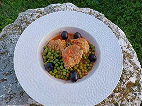 Boulettes aux petits pois et aux olives