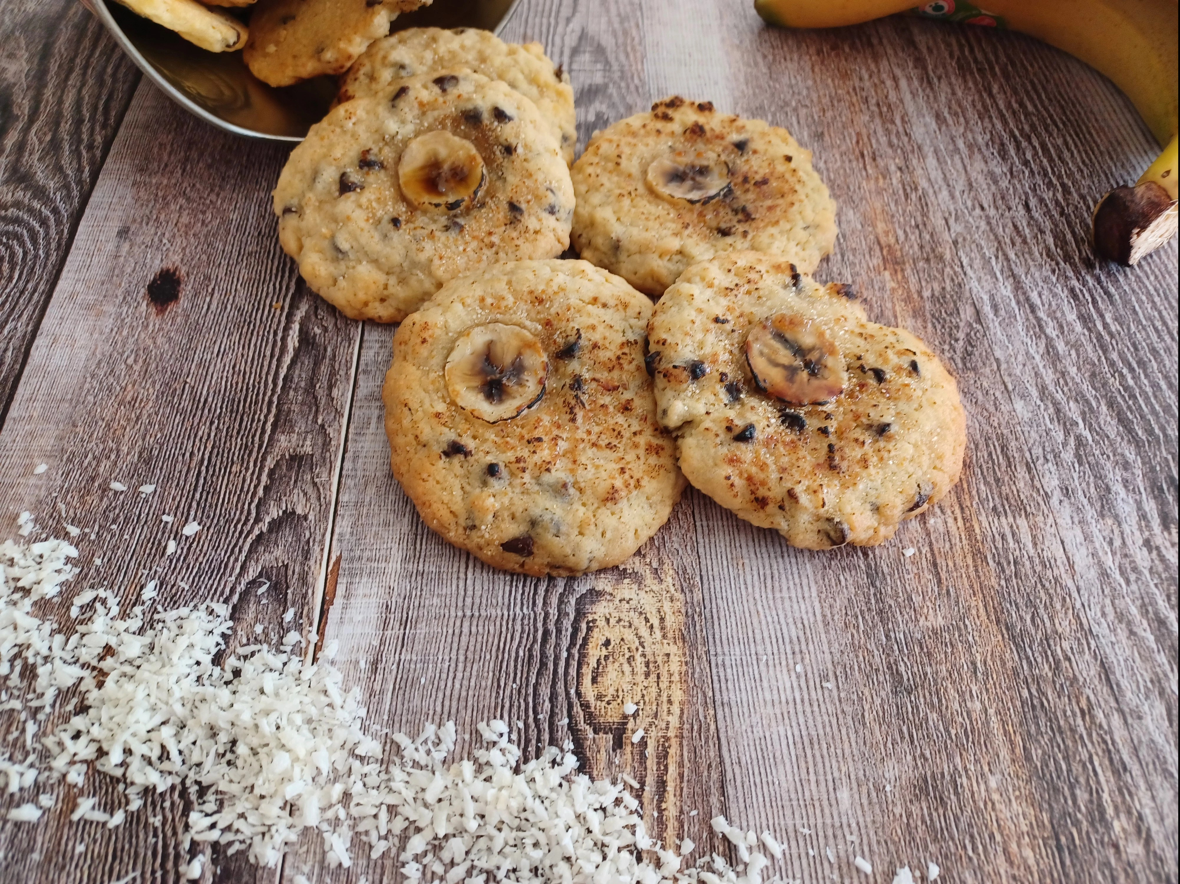 Cookies noix de coco choco banane