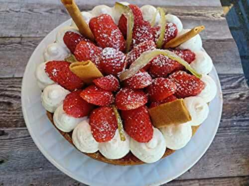 Tarte aux fraises et fenouil confit