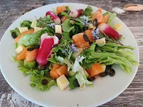 Salade aux graines et melon
