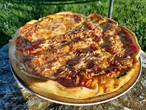 Tarte provençale courgettes, thon et tomates