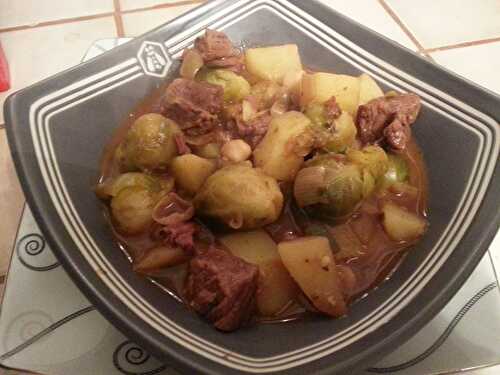 DELICIEUSE MIJOTEE DE BOEUF AUX CHOUX DE BRUXELLES