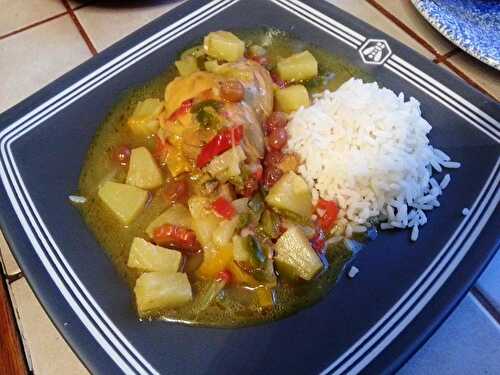 POULET SUCRÉ SALÉ AU CURRY OU POULET A L'ESPAGNOLE