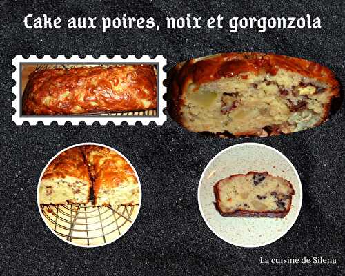 Cake aux poires, noix et gorgonzola