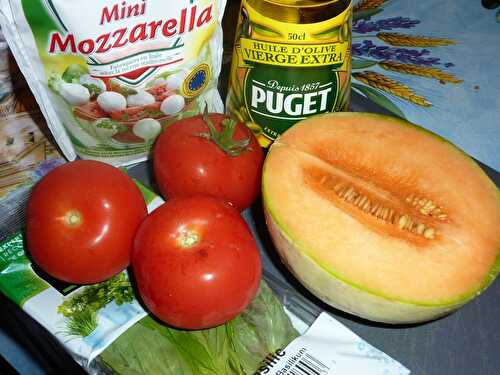 Salade de tomates et melon