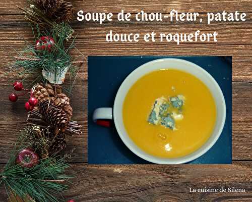 Soupe de chou-fleur, papate douce et roquefort au soup and co