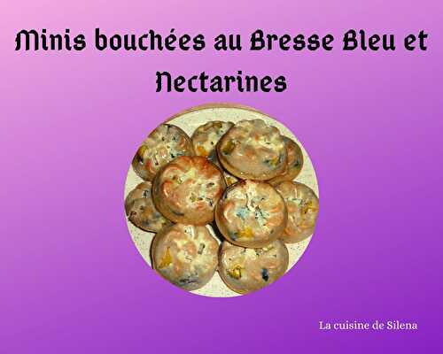 Minis bouchées au Bresse Bleu et nectarines