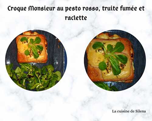 Croque-Monsieur au pesto rosso, truite fumée et fromage à raclette