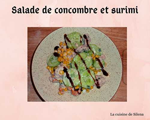 Salade de concombre et surimi