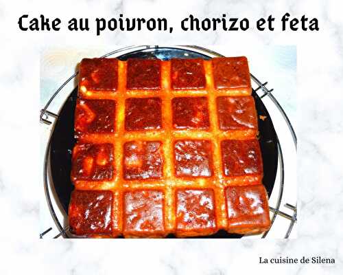 Cake au poivron, chorizo et féta