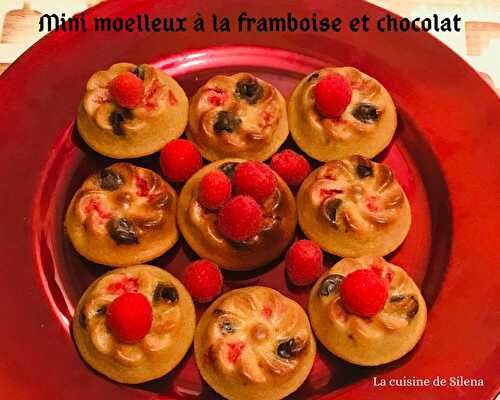 Mini moelleux à la framboise et chocolat