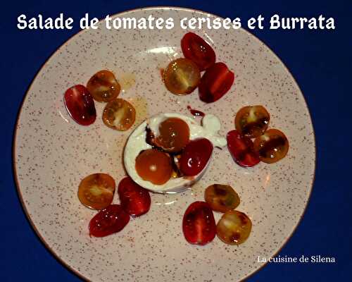 Salade de tomates cerises et burrata