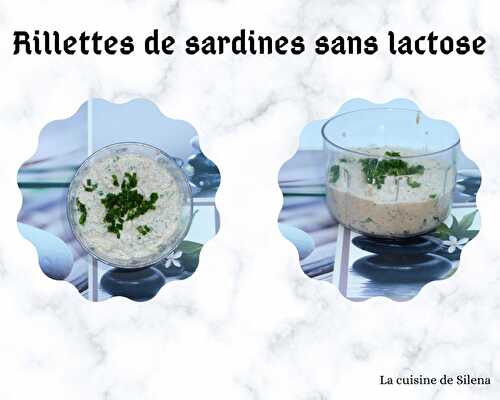Rillettes de sardines sans lactose