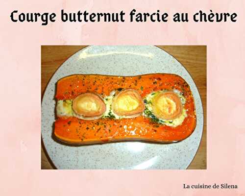 Courge butternut farcie au chèvre et miel