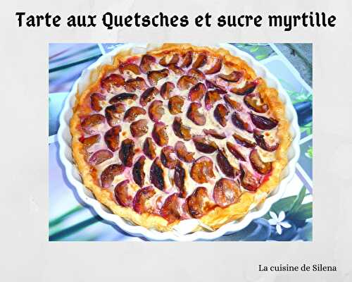 Tarte aux questchs et sucre myrtille