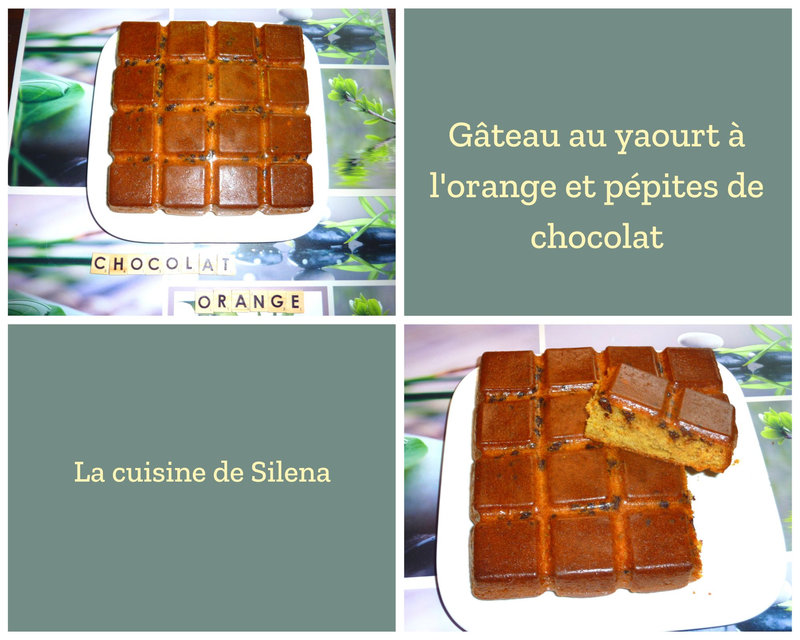 Gâteau au yaourt à l'orange et pépites de chocolat