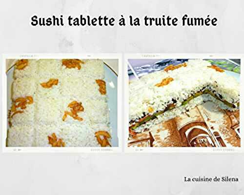 Sushi tablette à la truite fumée 