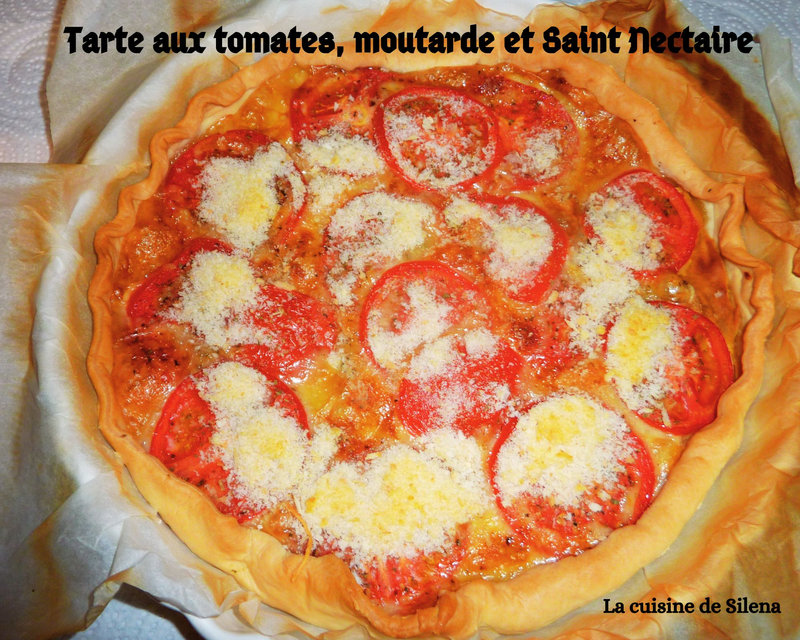 Tarte aux tomates, moutarde et Saint Nectaire