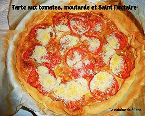 Tarte aux tomates, moutarde et Saint Nectaire