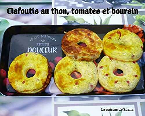 Clafoutis au thon, tomates et boursin