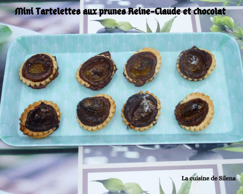 Mini Tartelettes aux prunes Reine-Claude et chocolat