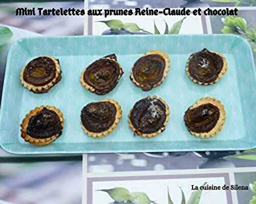 Mini Tartelettes aux prunes Reine-Claude et chocolat