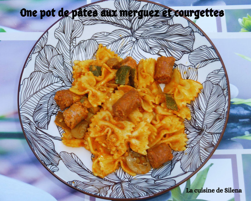 One pot de pâtes aux merguez et courgettes