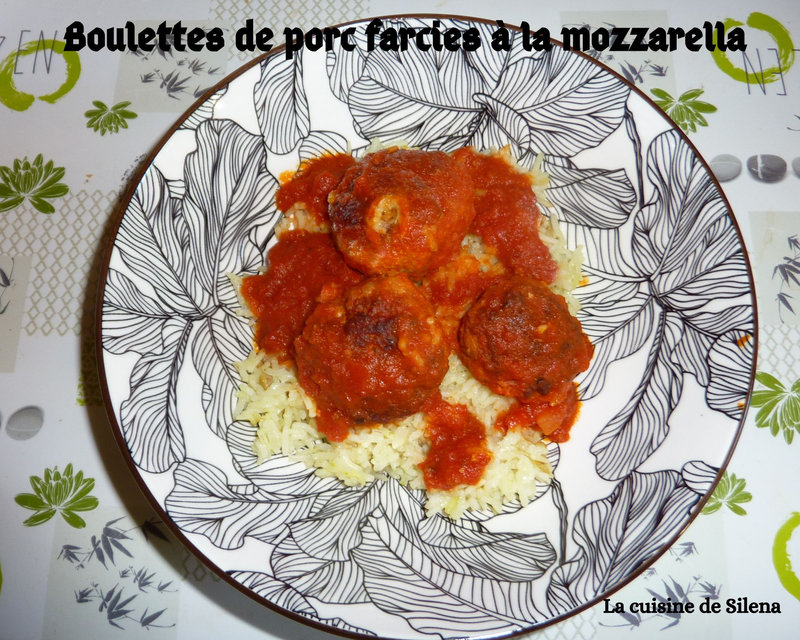 Boulettes de porc farcies à la mozzarella