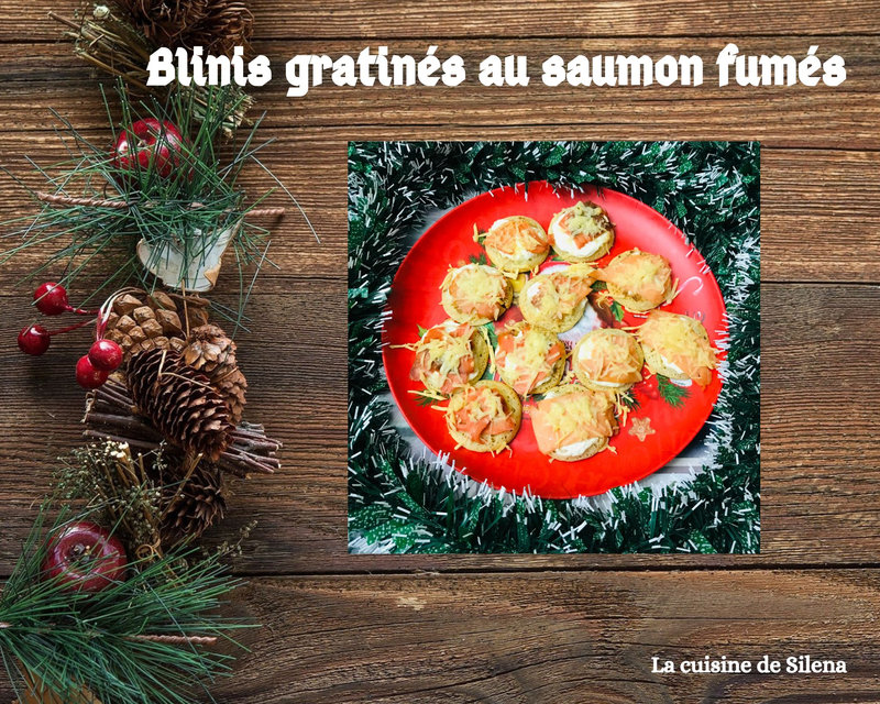 Blinis gratinés au saumon fumé