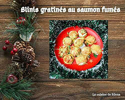 Blinis gratinés au saumon fumé