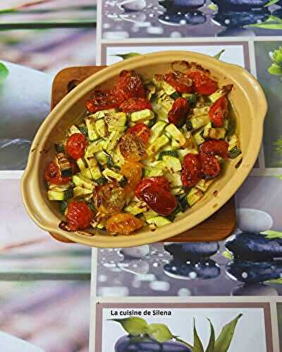 Courgette, tomates cerises et feta à l'airfryer