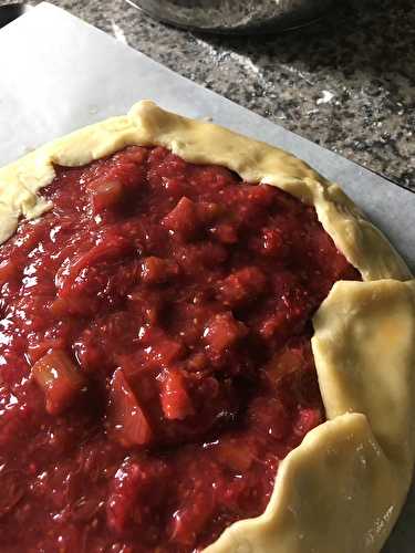 Tarte croustillante Framboise-Rhubarbe