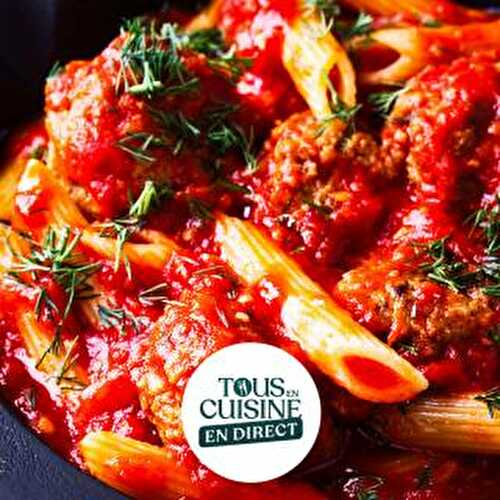 Boulettes Sauce Tomate Basilic Pennes