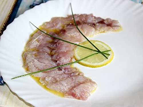 Carpaccio de Daurade Huile d'Olive et Citron