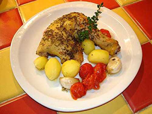 Cuisse de Poulet Confite au Miel et Thym