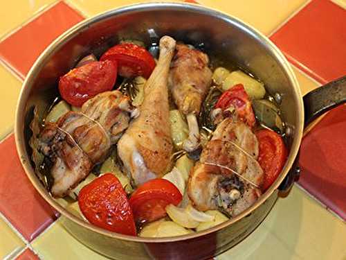 Cuisses de Poulet en Sauteuse au Four et sa Garniture d'Eté