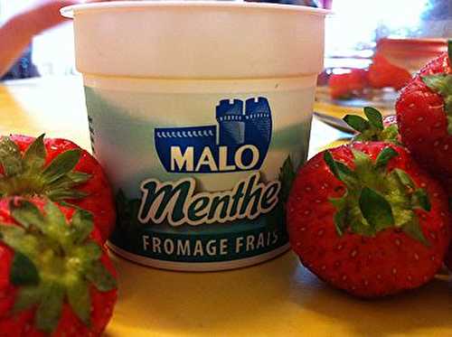 Fraises au Fromage Frais à la Menthe