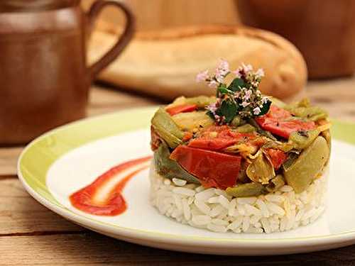 Poêlée de Légumes d'Eté en Duo de Riz