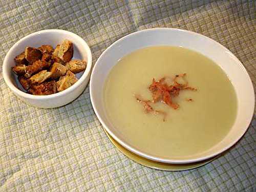 Soupe de Pâtisson au Roquefort et Bacon Grillé