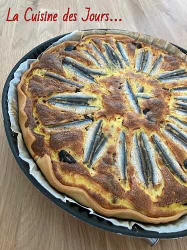 Quiche au Thon, Anchois et Olives Noirs