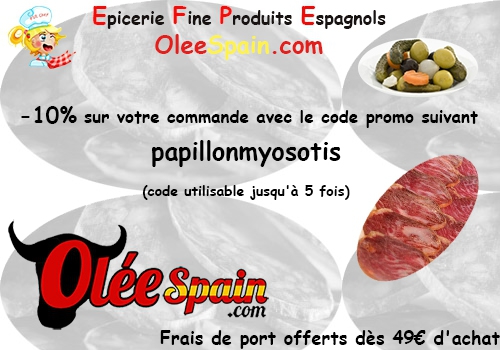 BON PLAN DU MOMENT : -10% SUR VOTRE COMMANDE DE PRODUITS ESPAGNOLS CHEZ OLEESPAIN.COM