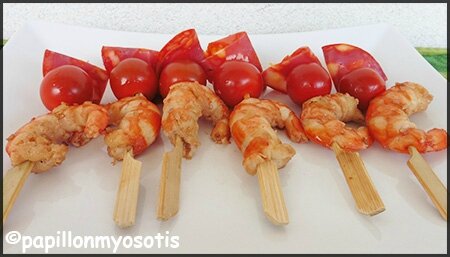 BROCHETTES DE QUEUES DE CREVETTES MARINÉES [#SEAFOOD #APÉRO #BROCHETTES]