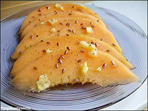 CARPACCIO DE MELON A LA VINAIGRETTE D'AGRUMES [#FRUITS #HOMEMADE #MELON #HEALTHYFOOD]